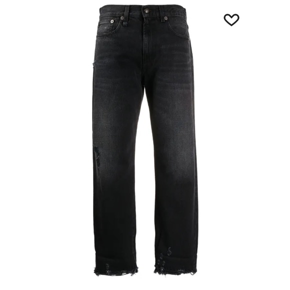 R13 Black Distressed Women Jeans - Picture 1 of 7